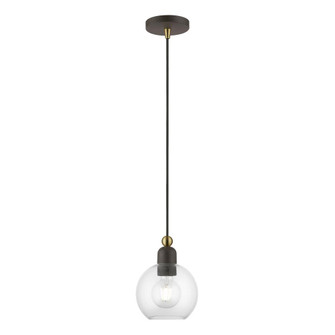 1 Light Bronze with Antique Brass Accents Sphere Mini Pendant (108|48971-07)