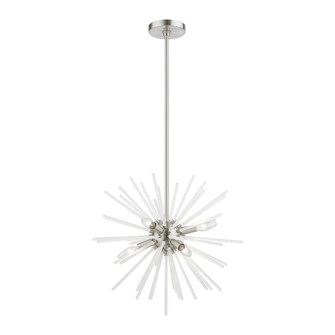 6 Light Brushed Nickel Pendant Chandelier (108|48824-91)