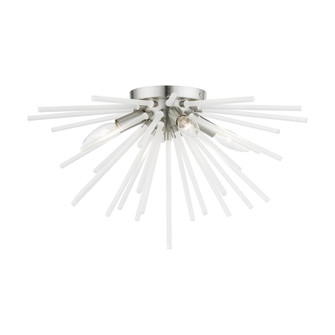 4 Light Brushed Nickel Flush Mount (108|48820-91)