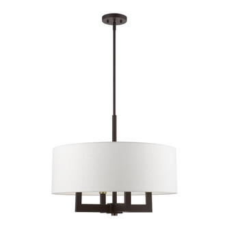4 Light Bronze with Antique Brass Accents Pendant Chandelier (108|48786-07)
