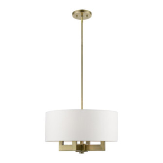4 Light Antique Brass Pendant Chandelier (108|48784-01)