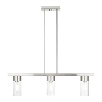 3 Light Brushed Nickel Linear Chandelier (108|48763-91)