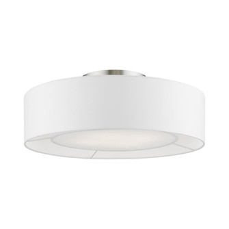 4 Light Brushed Nickel with Shiny White Accents Semi-Flush (108|47174-91)