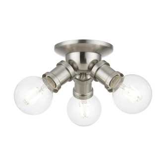 3 Light Brushed Nickel Flush Mount (108|47169-91)