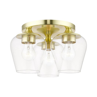 3 Light Satin Brass Flush Mount (108|46723-12)