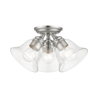 3 Light Brushed Nickel Large Semi-Flush (108|46489-91)