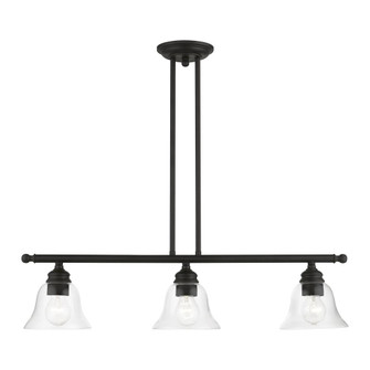 3 Light Black Linear Chandelier (108|46487-04)