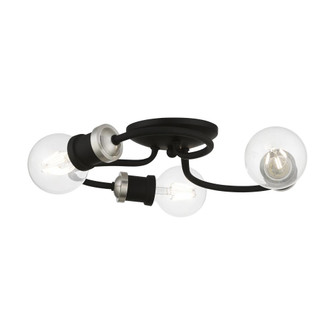 3 Light Black with Brushed Nickel Accents Flush Mount (108|46383-04)