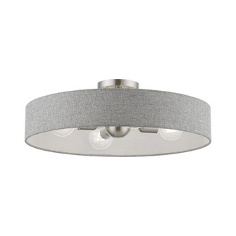 4 Light Brushed Nickel with Shiny White Accents Large Semi-Flush (108|46148-91)