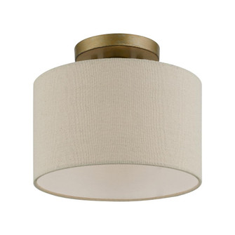1 Light Antique Gold Leaf with White Accents Small Semi-Flush (108|45422-48)