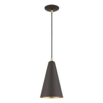 1 Light Bronze with Antique Brass Accents Mini Pendant (108|41175-07)