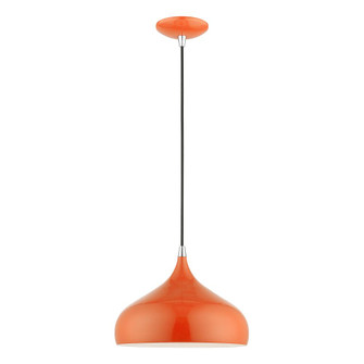 1 Light Shiny Orange with Polished Chrome Accents Pendant (108|41172-77)