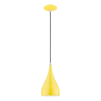 1 Light Shiny Yellow with Polished Chrome Accents Mini Pendant (108|41171-82)