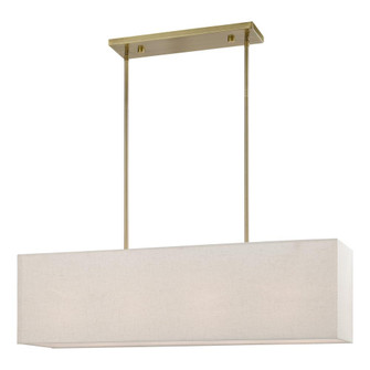 4 Light Antique Brass Linear Chandelier (108|41156-01)