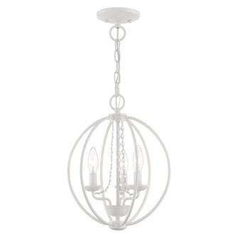 3 Light White Globe Convertible Mini Chandelier/ Semi-Flush (108|40913-03)