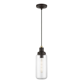 1 Light Bronze with Antique Brass Accent Mini Pendant (108|40614-07)