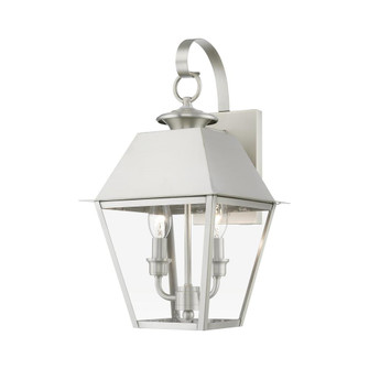 2 Light Brushed Nickel Outdoor Medium Wall Lantern (108|27215-91)