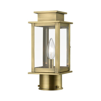 1 Light Antique Brass Outdoor Mini Post Top Lantern (108|20201-01)