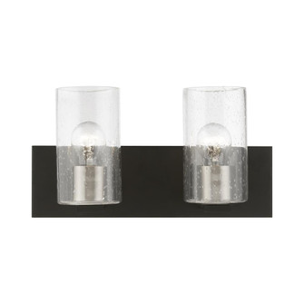 2 Light Black with Brushed Nickel Accents Vanity Sconce (108|18472-04)