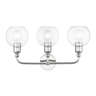 3 Light Polished Chrome Sphere Vanity Sconce (108|16973-05)