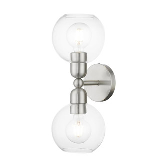 2 Light Brushed Nickel Sphere Vanity Sconce (108|16972-91)