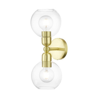 2 Light Satin Brass Sphere Vanity Sconce (108|16972-12)