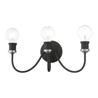 3 Light Black with Brushed Nickel Accent Vanity Sconce (108|16573-04)