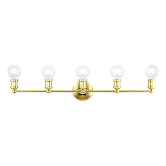 5 Light Polished Brass ADA Large Vanity Sconce (108|14425-02)