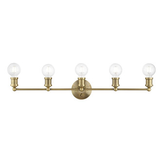 5 Light Antique Brass ADA Large Vanity Sconce (108|14425-01)