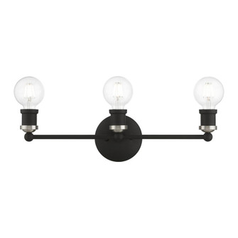 3 Light Black with Brushed Nickel Accents ADA Vanity Sconce (108|14423-04)