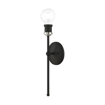 1 Light Black with Brushed Nickel Accents ADA Single Sconce (108|14421-04)