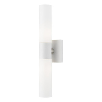 2 Light White with Brushed Nickel Accent ADA Vanity Sconce (108|10102-03)