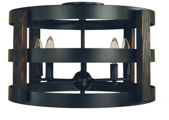 5-Light Matte Black Homestead Semi-Flush (13751|F-L1003 MBLACK)