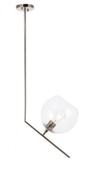 Ryland 1 light Chrome and Clear glass pendant (758|LD8033D10C)