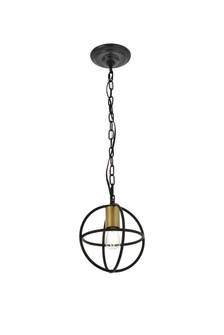 Octavia 1 Light Brass and Dark Brown Pendant (758|LD4067D8BRD)