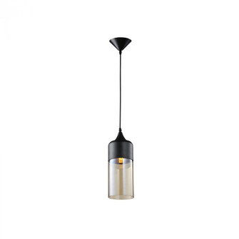 Robertson Blvd. 1 Light Black / Bronze Pendant (4450|HF9112-BK/BZ)