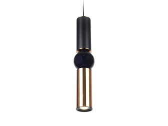 Cicada 17'' Pendant in Black and Brushed Brass (4450|HF1091-BK-BB)