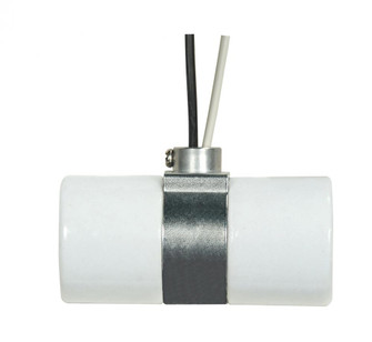 Twin Porcelain Socket With Top Bracket; Pre-Wired; 1/8 IPS; 9'' AWM B/W 150C; CSSNP Screw Shell; (27|80/2492)