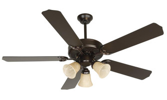 Three Light Ob - Oiled Bronze Tea Stained Glass Fan Motor Without Blades (20|CDU206OB)