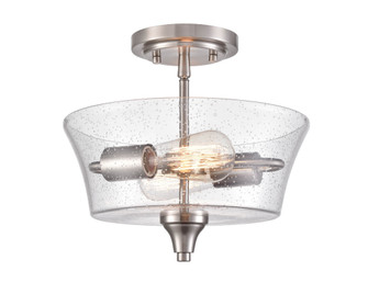 Caily 2-Light Semi-Flush Ceiling Mount Brushed Nickel (670|2110-BN)