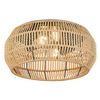 Golden Lighting Marlee 2-light Flush Mount in Matte Black (36|6076-FM BLK-NR)