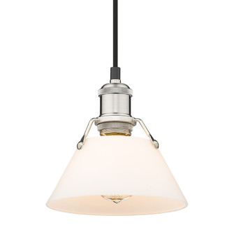 Yep by Golden Lighting Orwell 1-light 8in Pendant in Pewter and Opal Glass (36|3306-S PW-OP)