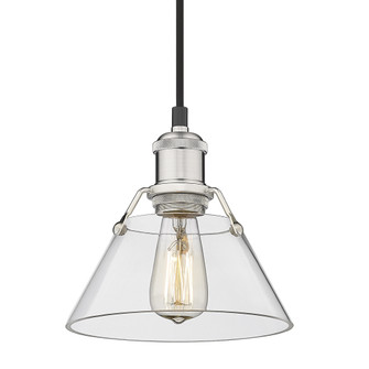 Yep by Golden Lighting Orwell 1-light 8in Pendant in Pewter and Clear Glass (36|3306-S PW-CLR)