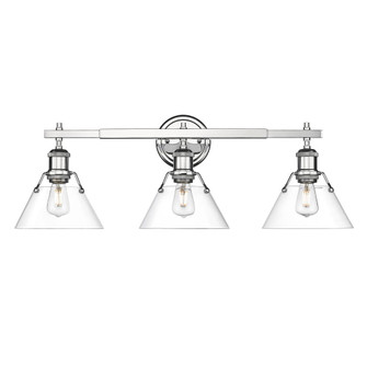 Orwell CH 3 Light Bath Vanity in Chrome with Clear Glass (36|3306-BA3 CH-CLR)