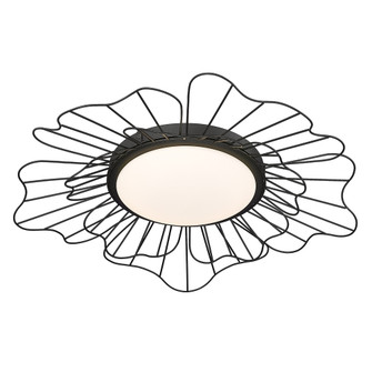 Golden Lighting Yasmin Integrated LED Flush Mount in Natural Black (36|9132-FM24 NB-OP)