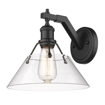 Yep by Golden Lighting Orwell 1-light Wall Sconce in Matte Black and Clear Glass (36|3306-1W BLK-CLR)