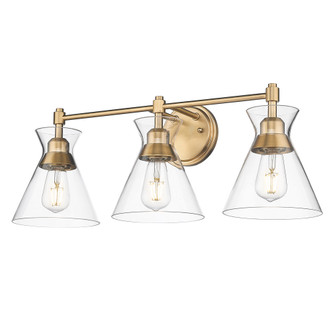 Golden Lighting Malta 3-light Vanity in Brushed Champagne Brass (36|0511-BA3 BCB-CLR)