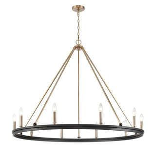 Carruth 1 - Light Chandelier Ceiling Light Matte Black Modern Gold (670|9510-MB/MG)
