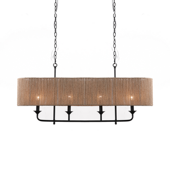 Whitsunday Retangular Abaca Chandelier (5578|H22119-4)