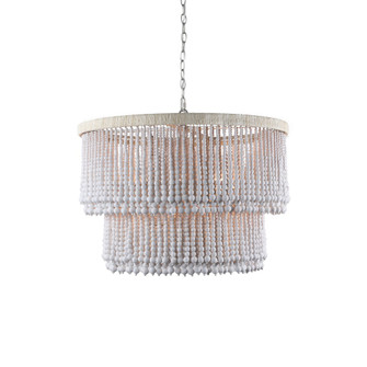 Sea Breeze Wood Beads Drum Chandelier (5578|H22110-6W)